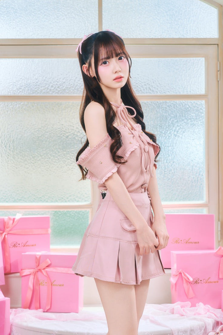 ウエストロゴプリーツスカート