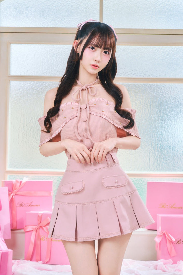 ウエストロゴプリーツスカート – ReAmour