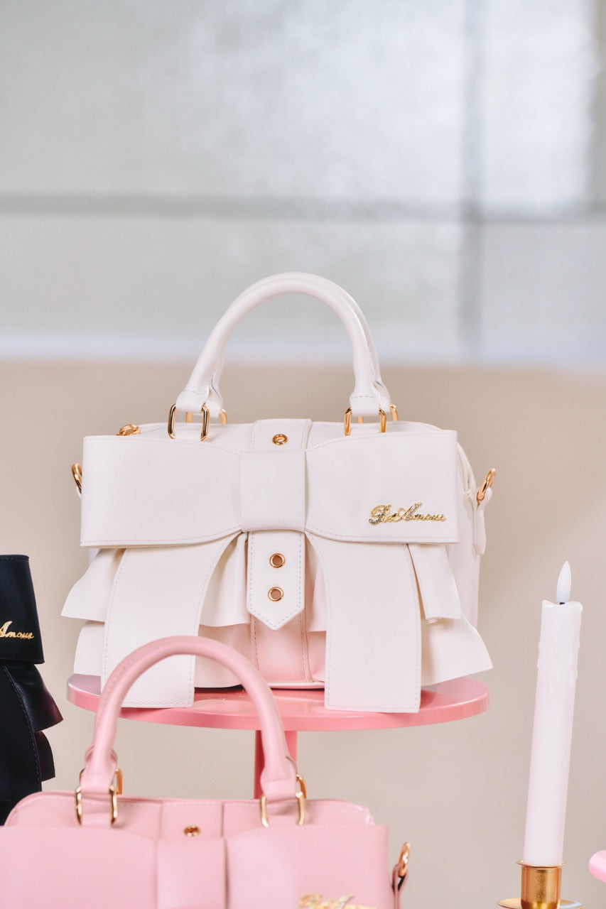 新品　リバティ　ボストンバッグ　ストロベリーフィールズ　大きめ　ハンドメイド 予約商品】BIGリボンボストンバッグ – ReAmour