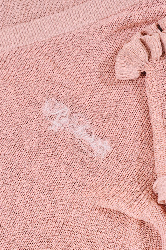 ロゴ刺繍カーディガン