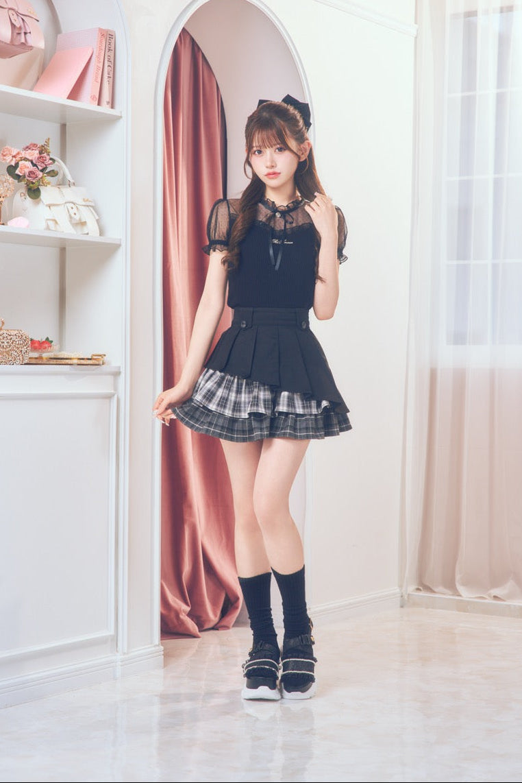 【予約商品】プリーツフリルアシメスカート