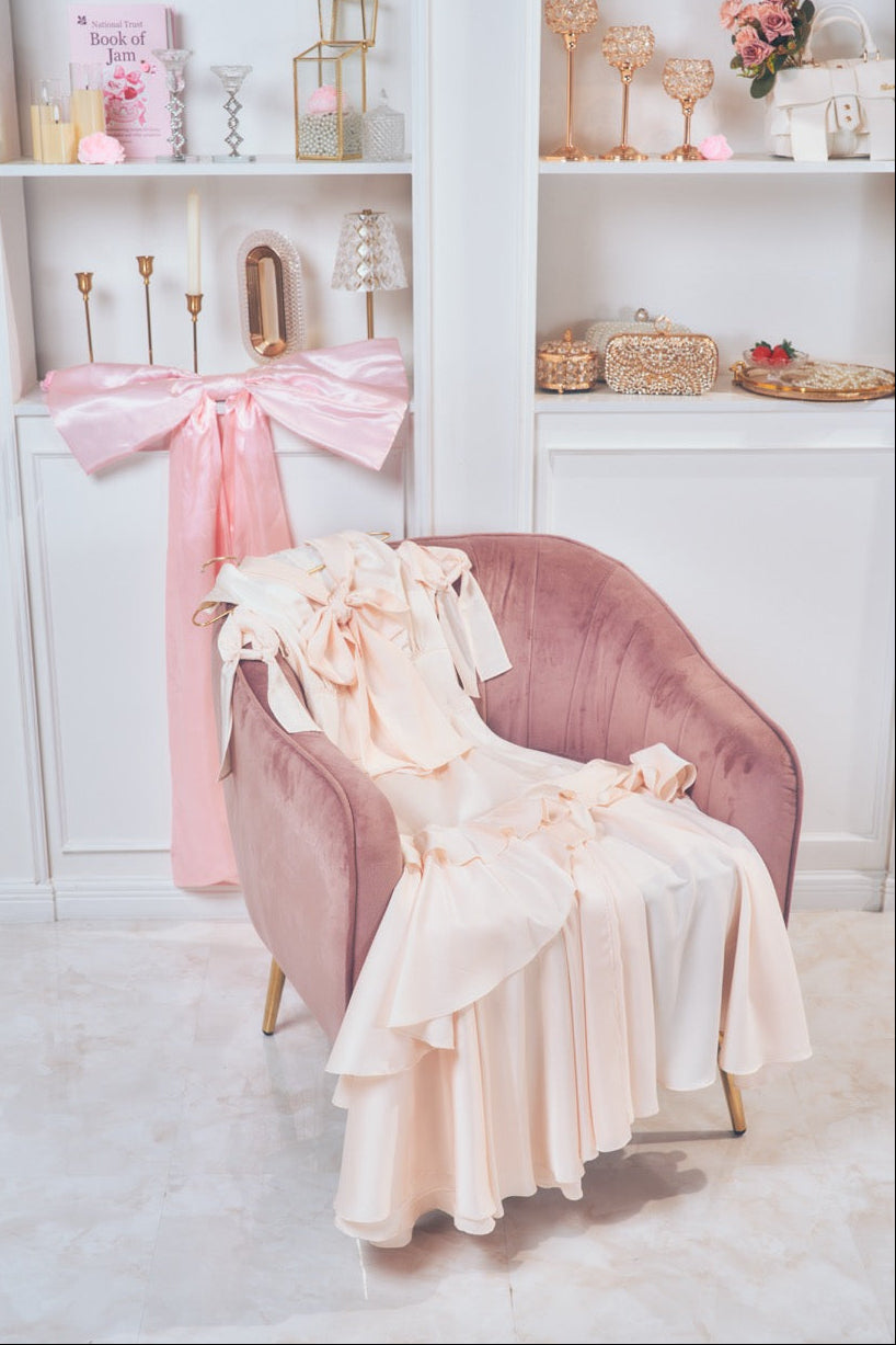 【予約商品】サテンスリットロングワンピ