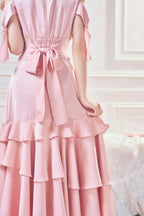 【予約商品】サテンスリットロングワンピ