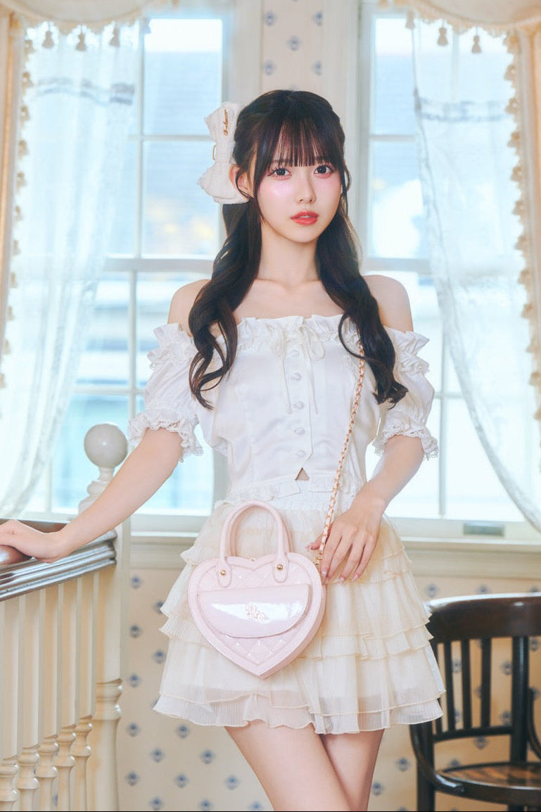【予約商品】オフショルリボントップス