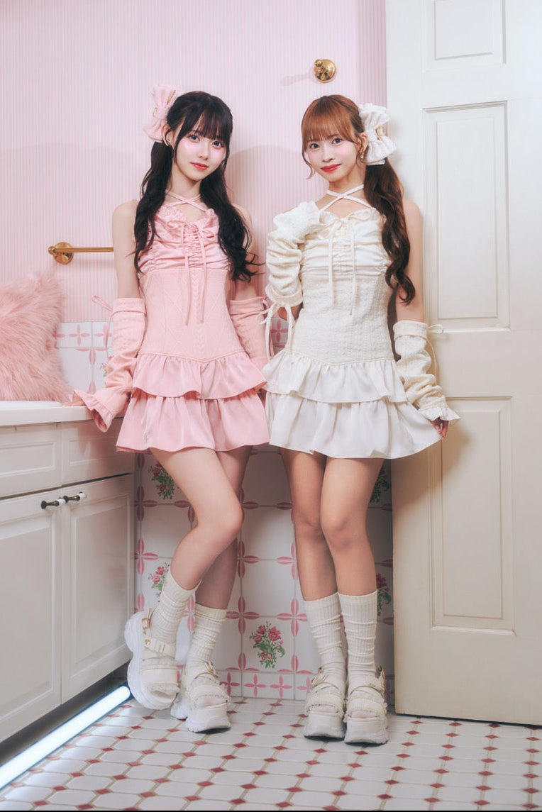 【予約商品】ギャザーキャミワンピ