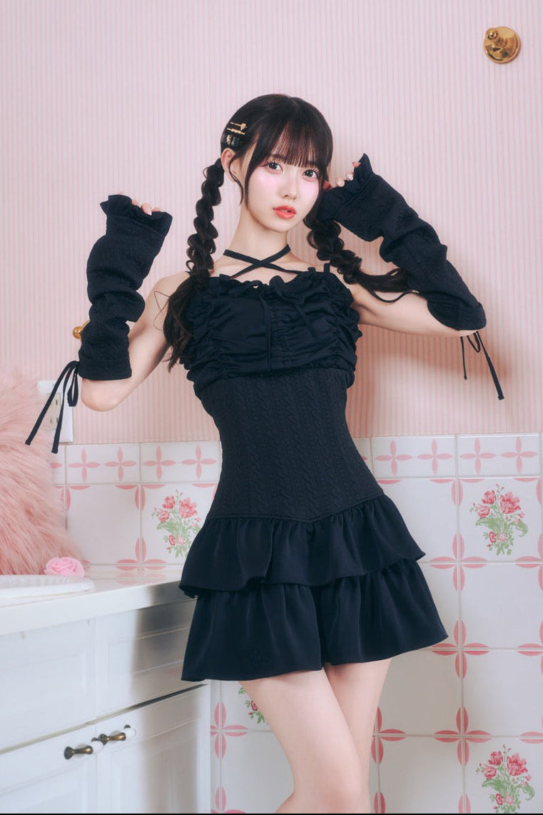 【予約商品】ギャザーキャミワンピ