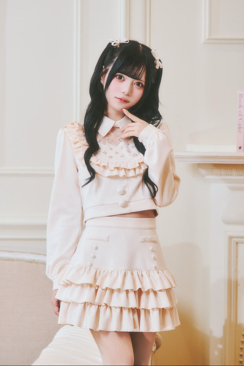 スエードフリルスカート