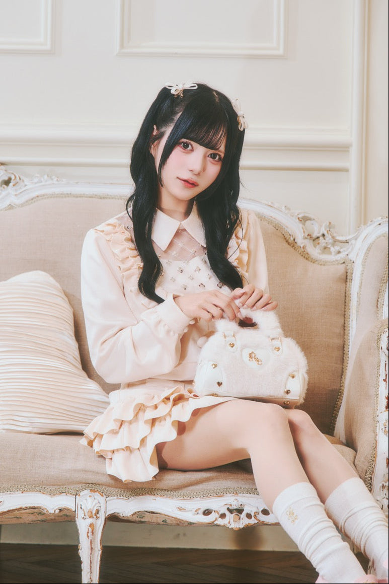 スエードフリルスカート
