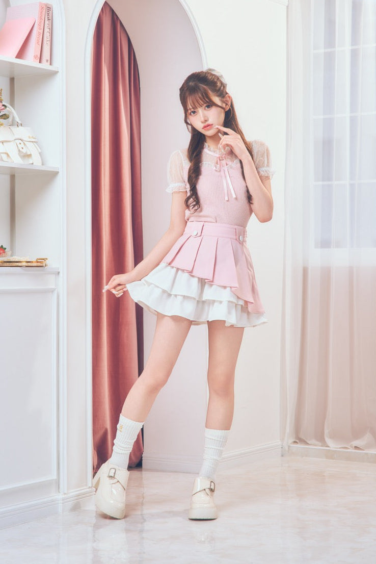 【予約商品】プリーツフリルアシメスカート