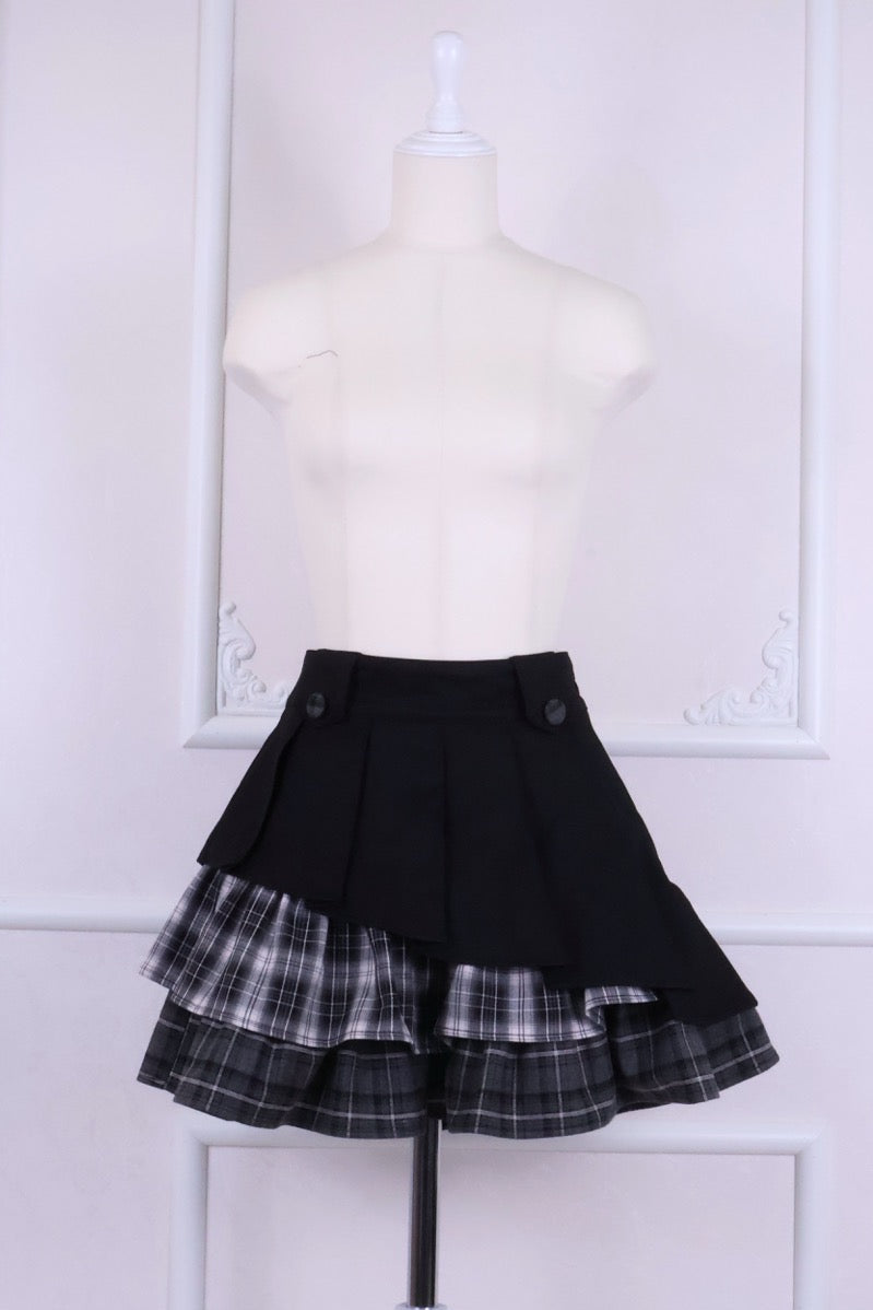 【予約商品】プリーツフリルアシメスカート