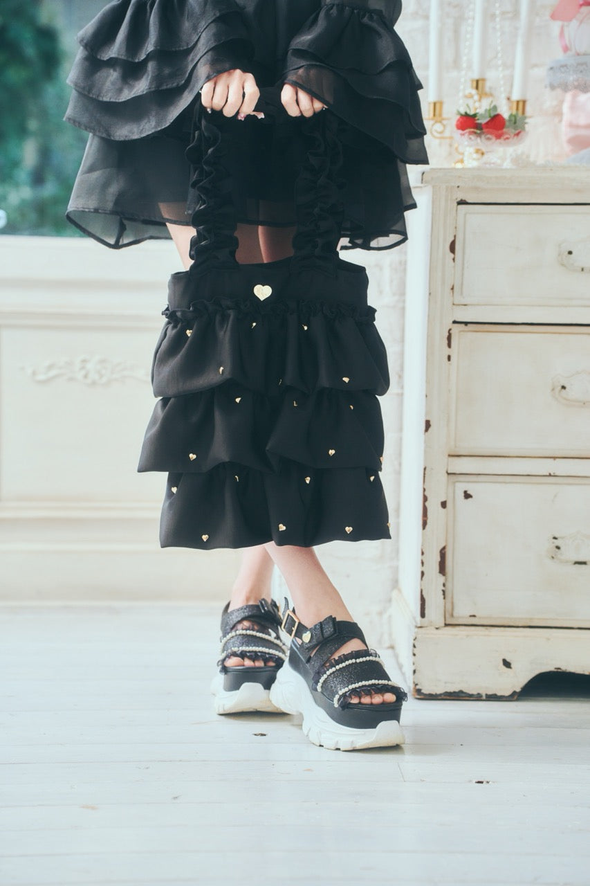 ハートフリルトート