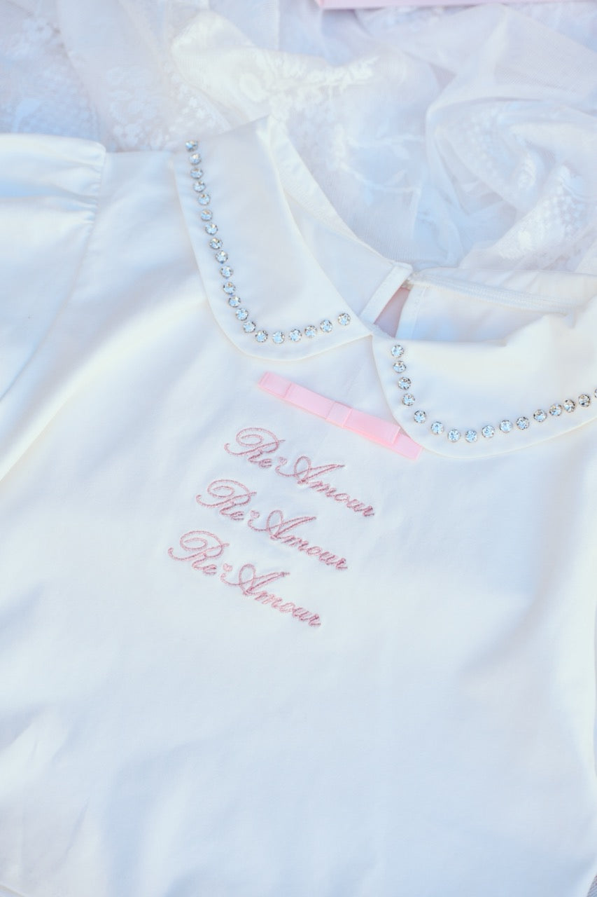 ビジューロゴTシャツ