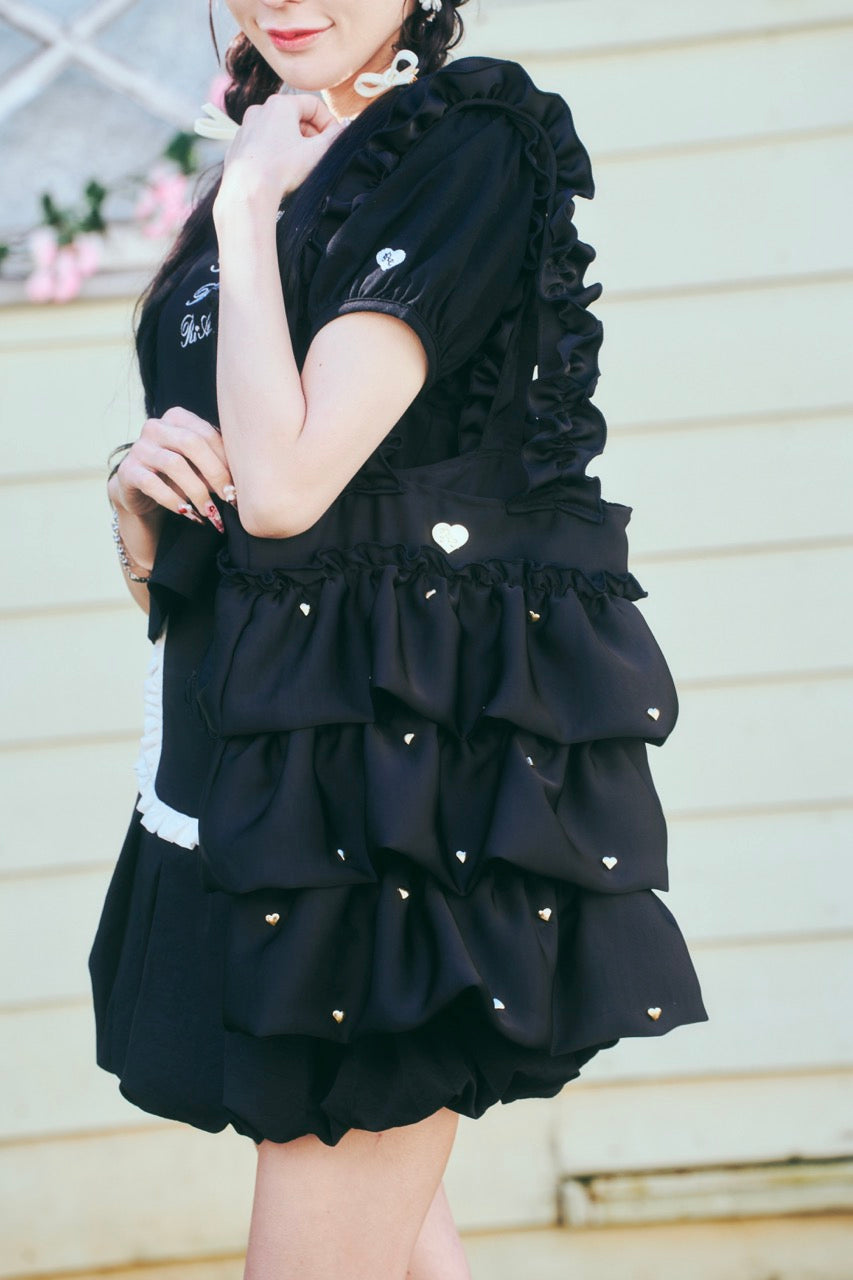 ハートフリルトート