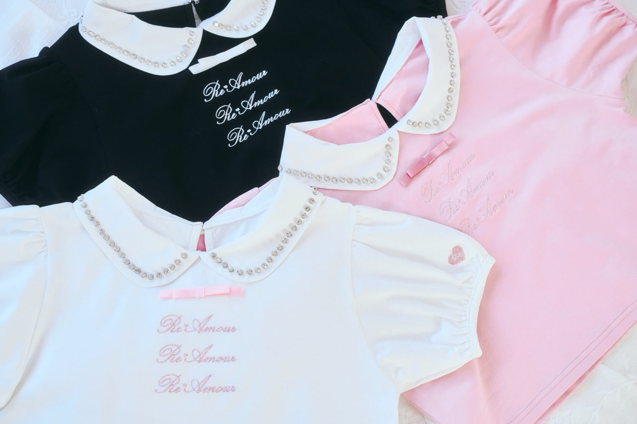 ビジューロゴTシャツ