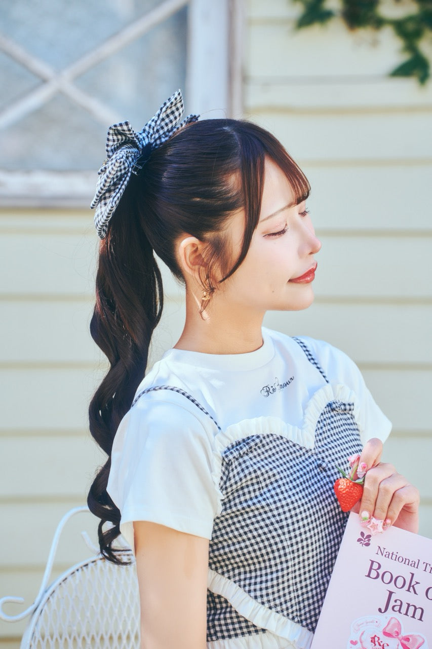 ハート刺繍チビT