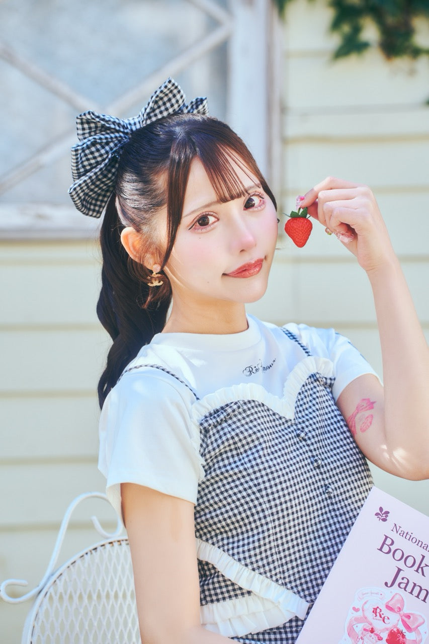 ハート刺繍チビT