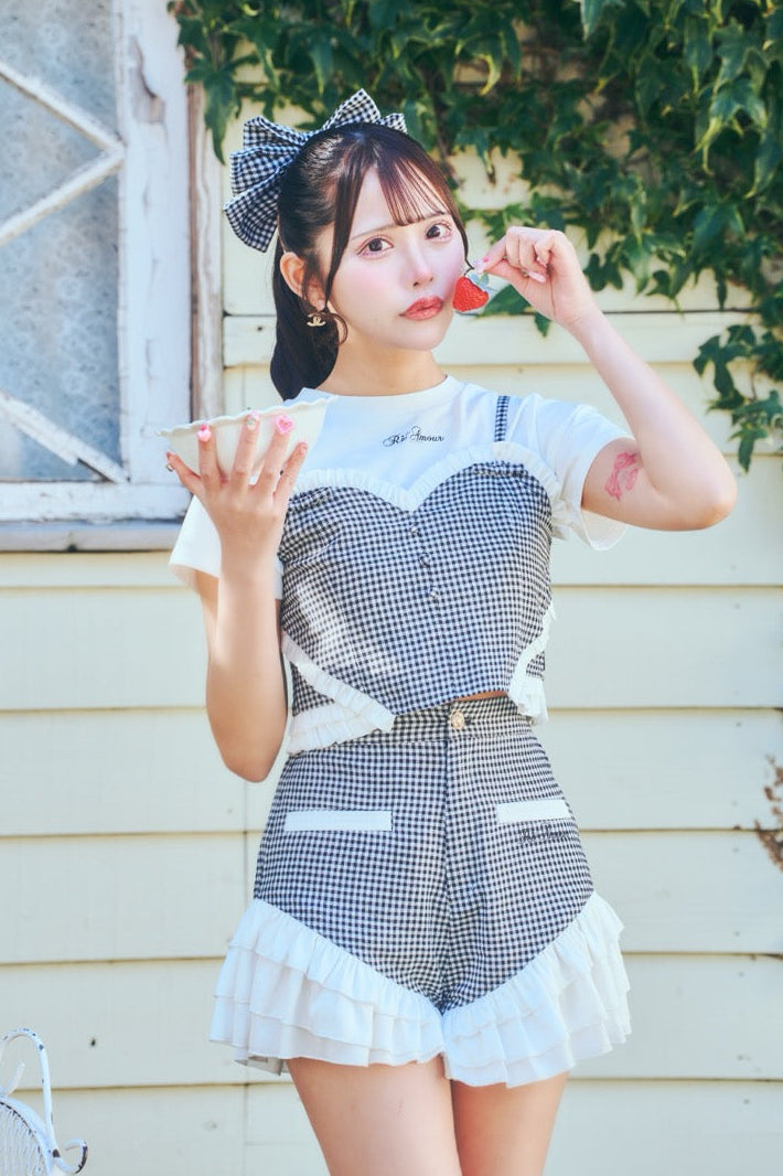 ハートフリルビスチェ