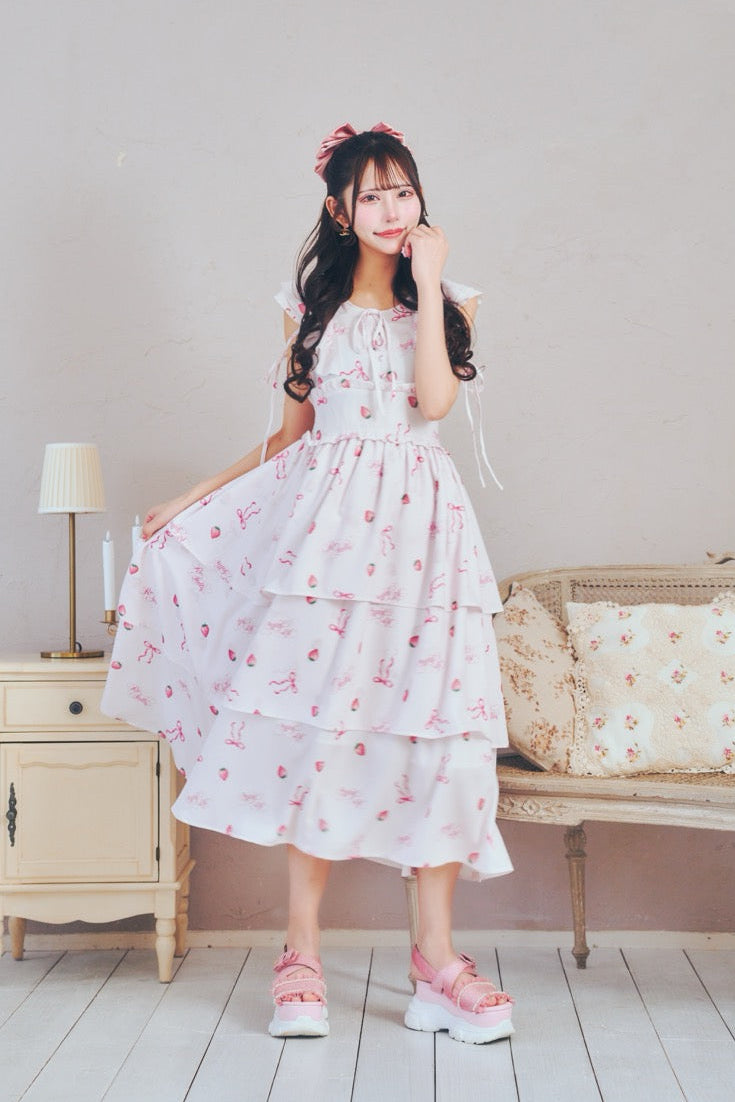 【予約商品】ストロベリーロングワンピ