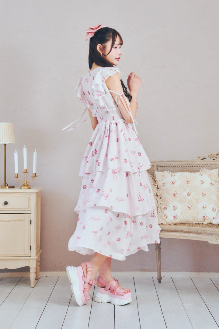 【予約商品】ストロベリーロングワンピ