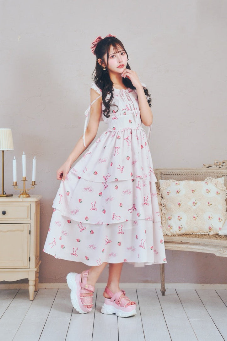 【予約商品】ストロベリーロングワンピ