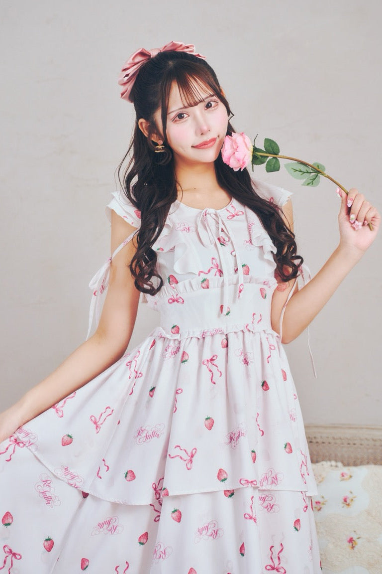 【予約商品】ストロベリーロングワンピ