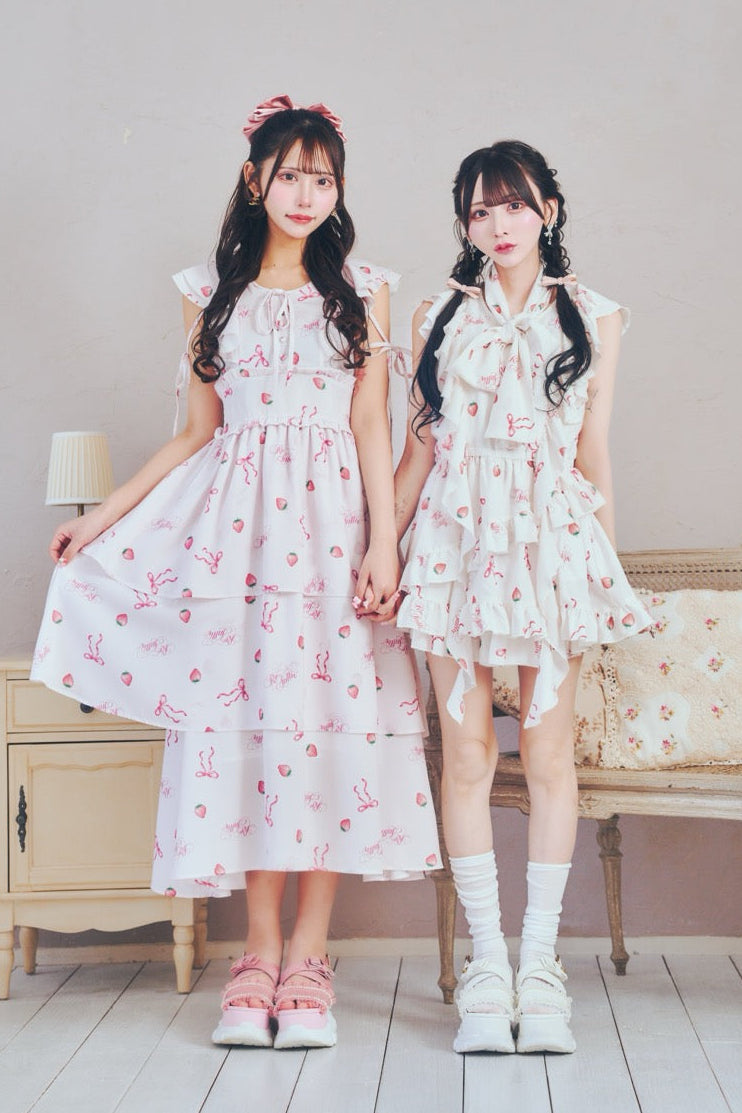 Re❤︎Amour ストロベリーフリルセットアップ　姫系 予約商品】ストロベリーフリルセットアップ – ReAmour
