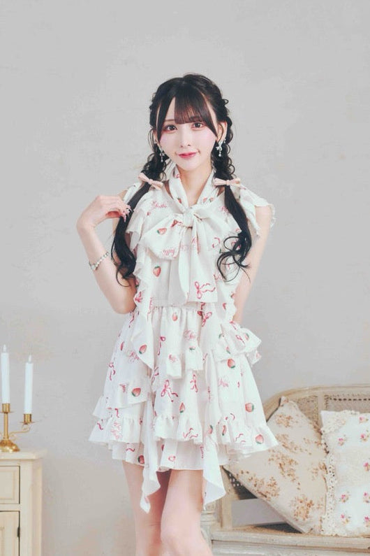 【予約商品】ストロベリーフリルセットアップ