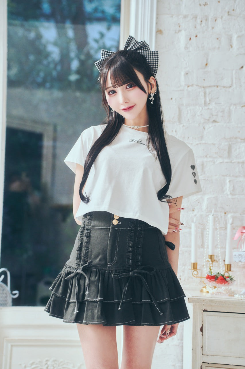 デニムフリルスカート