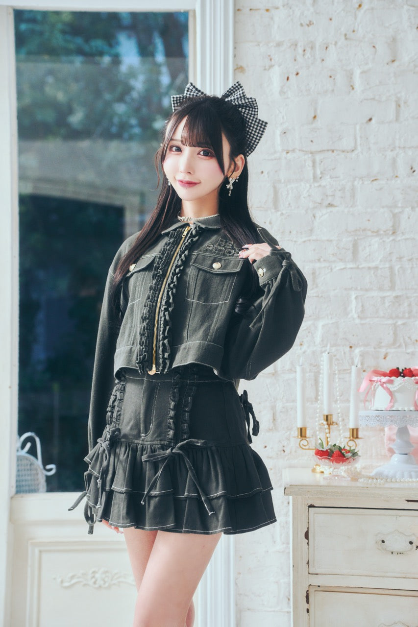 デニムフリルスカート