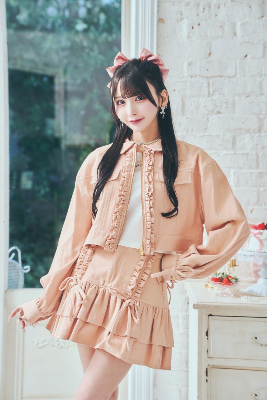 デニムフリルスカート