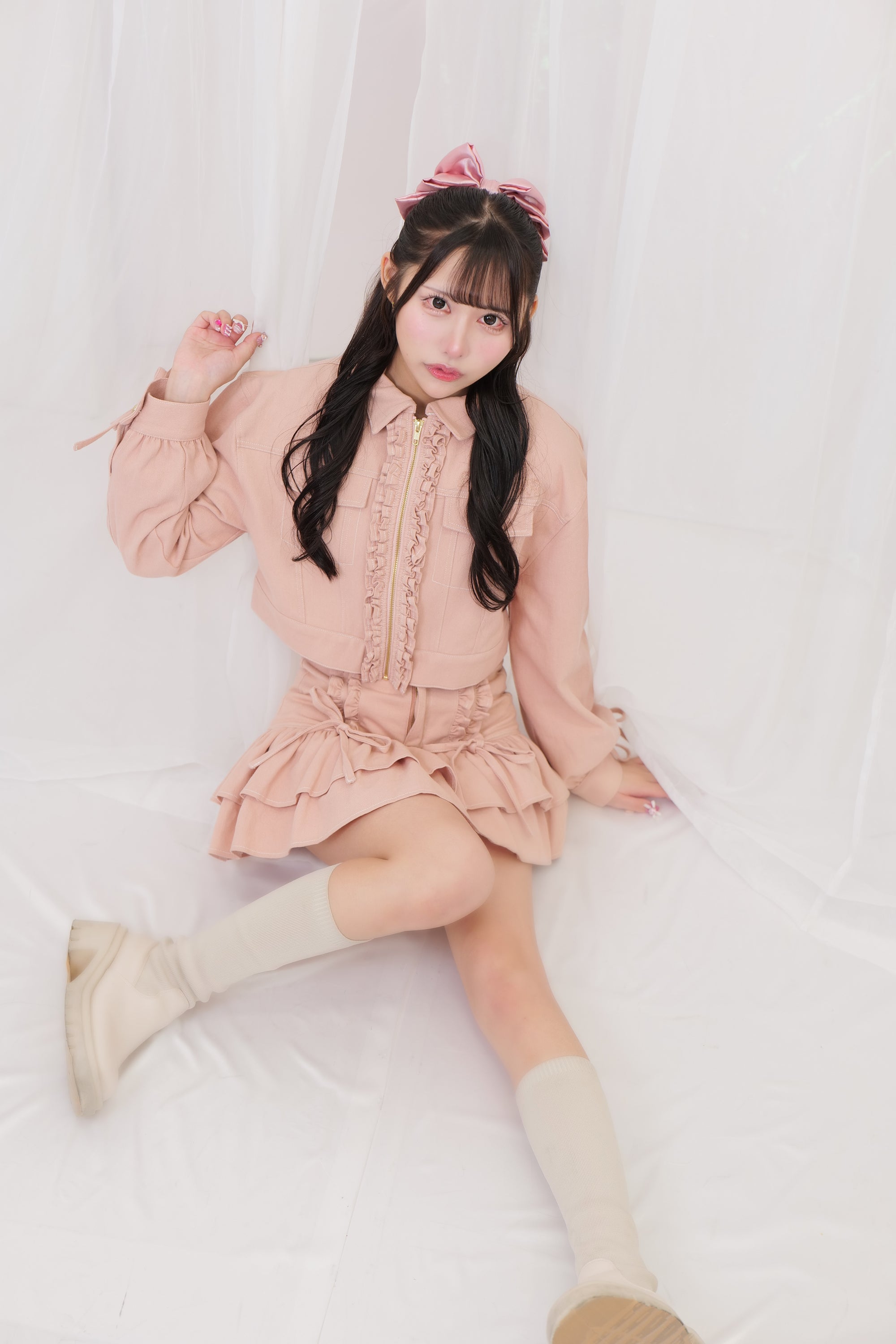 デニムフリルジャケット