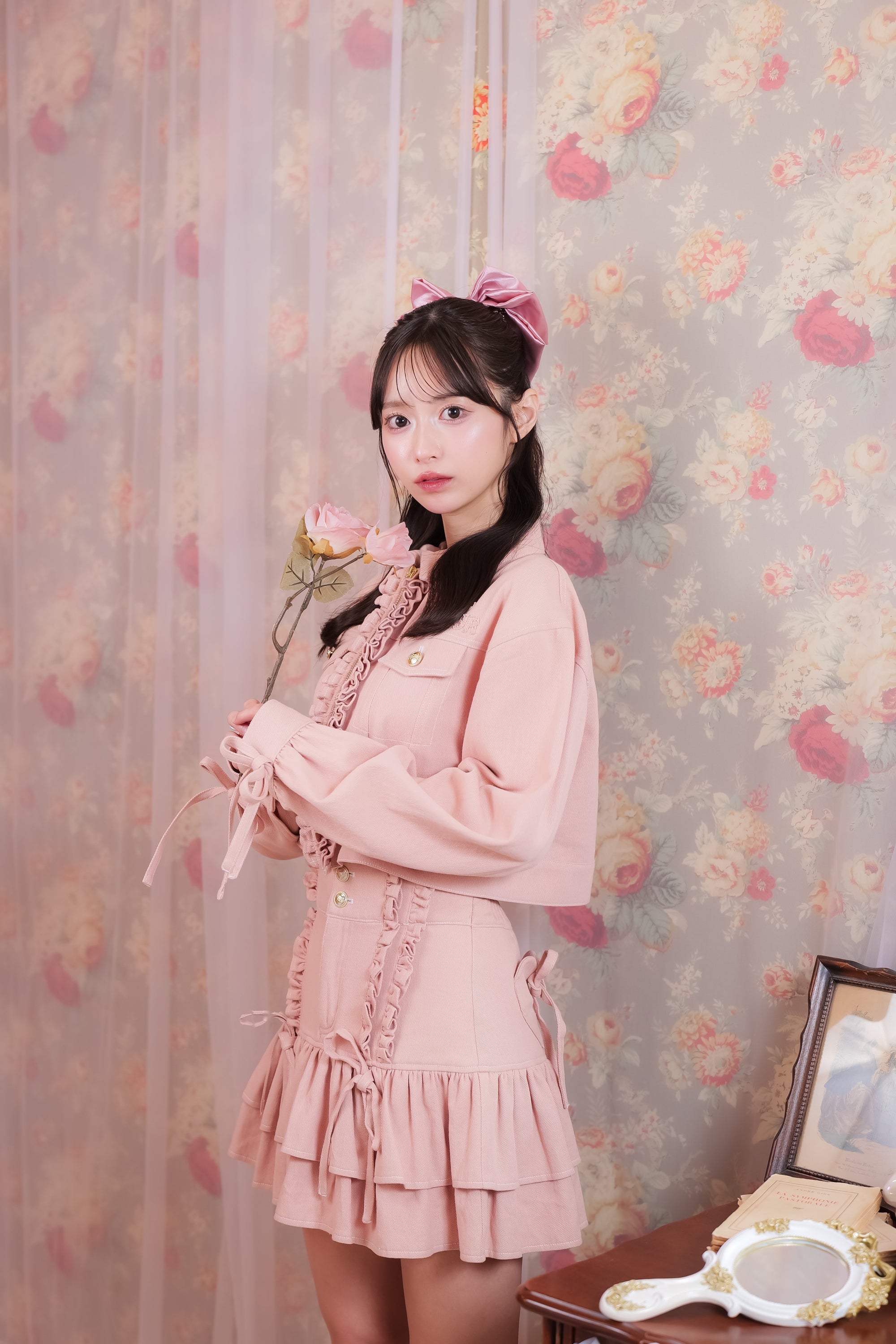 デニムフリルスカート