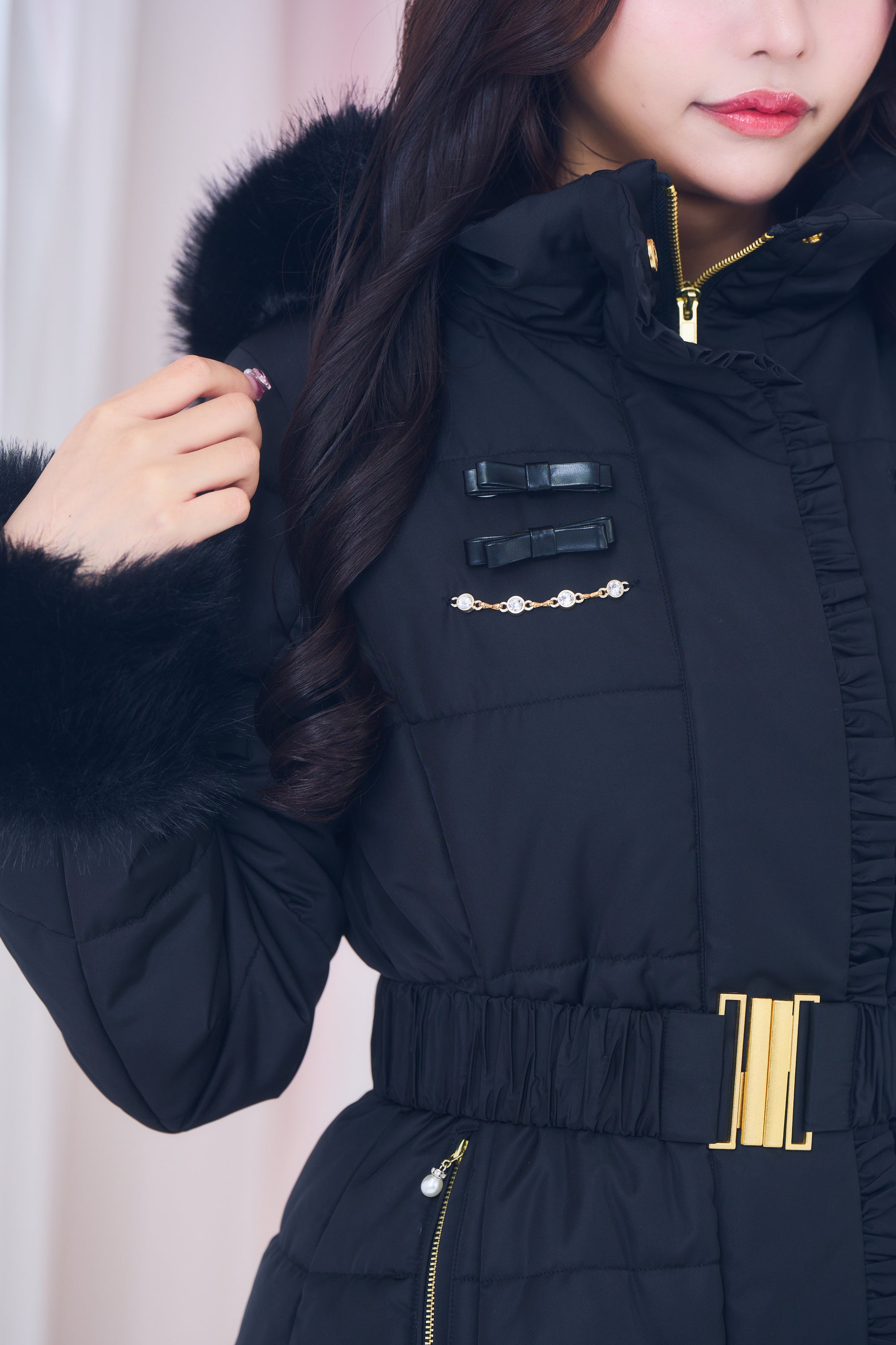 ガーリーダウンコート