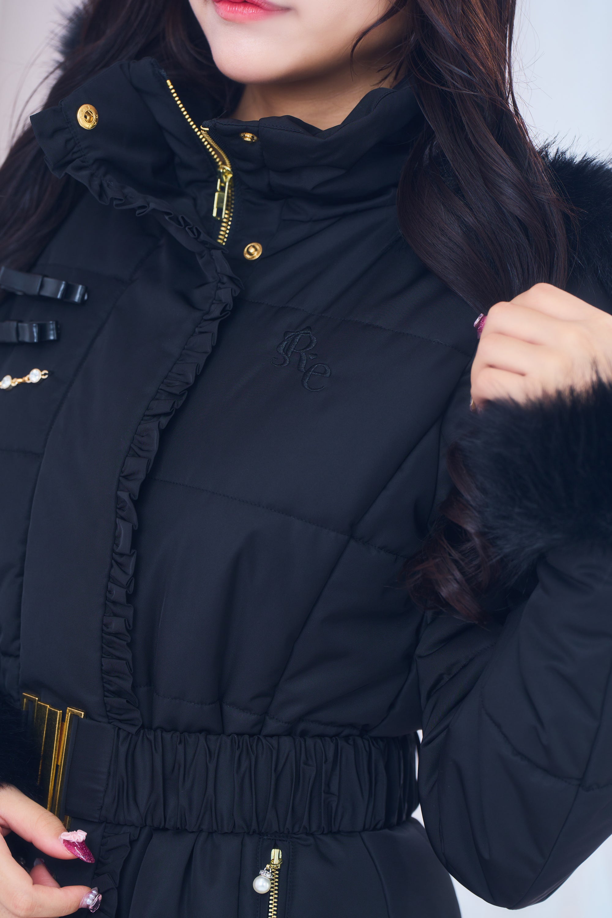 ガーリーダウンコート