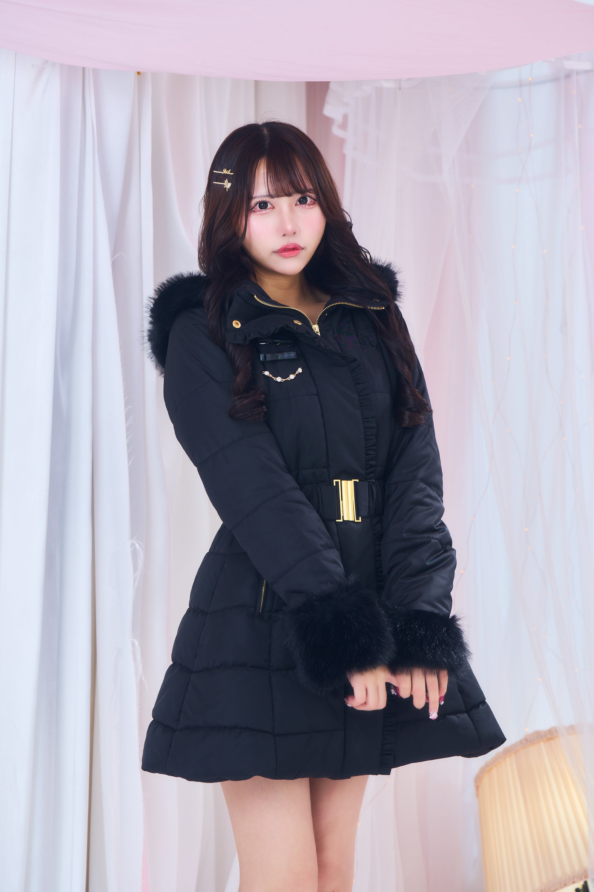 ガーリーダウンコート