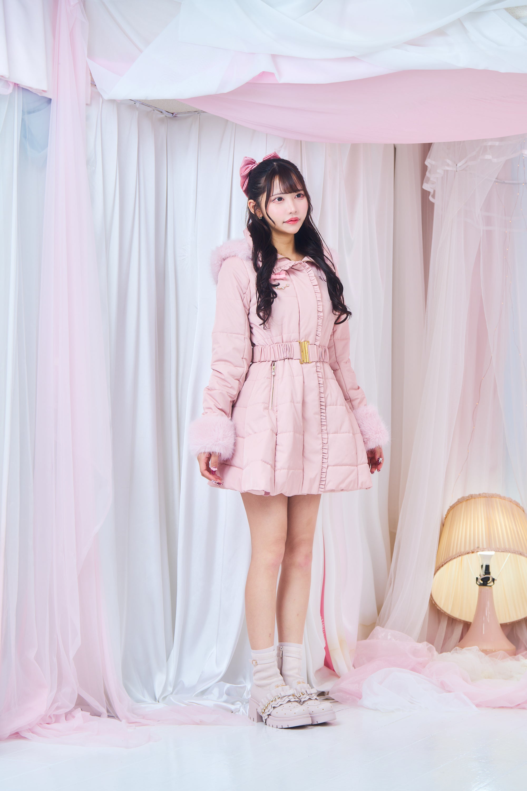 ガーリーダウンコート