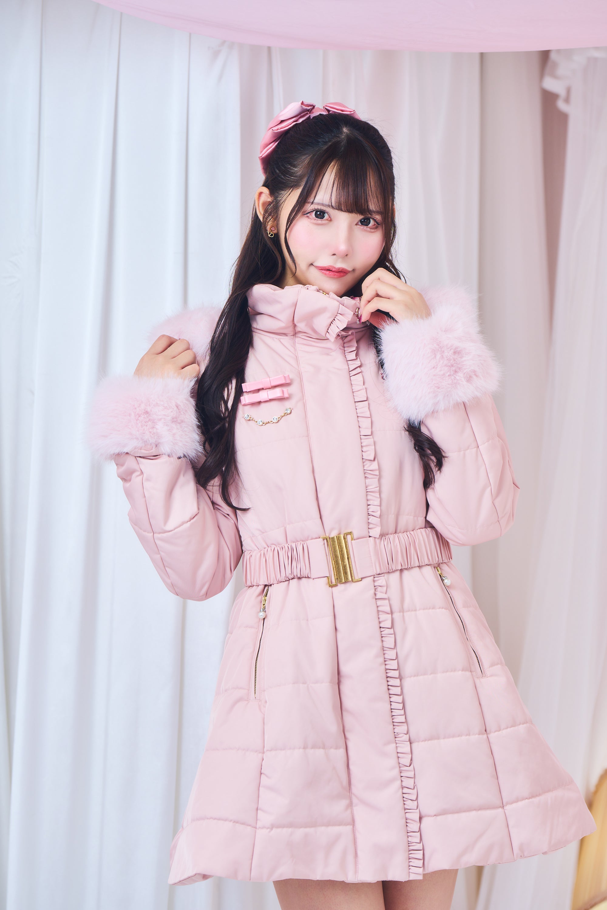 ガーリーダウンコート