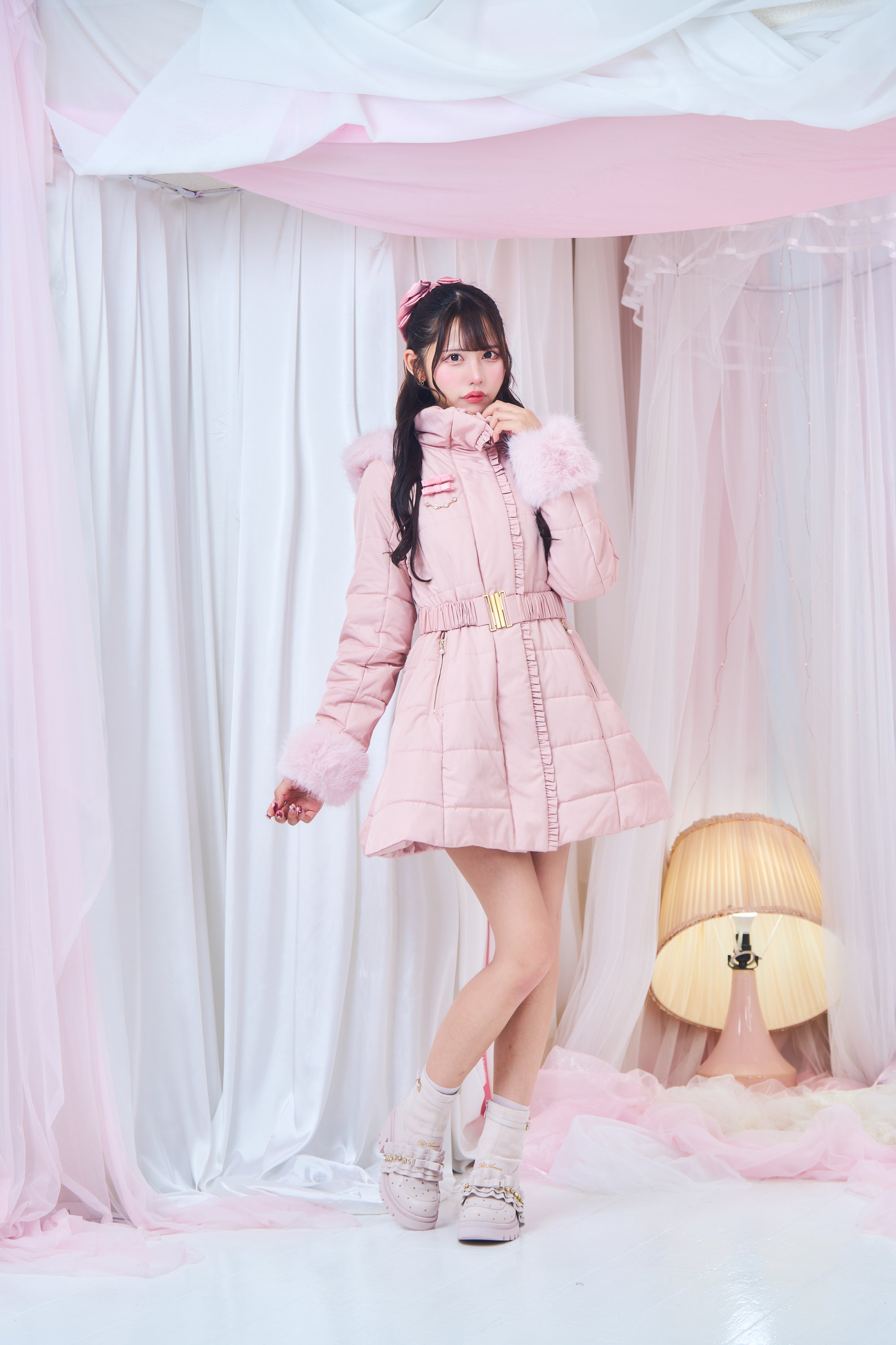 ガーリーダウンコート