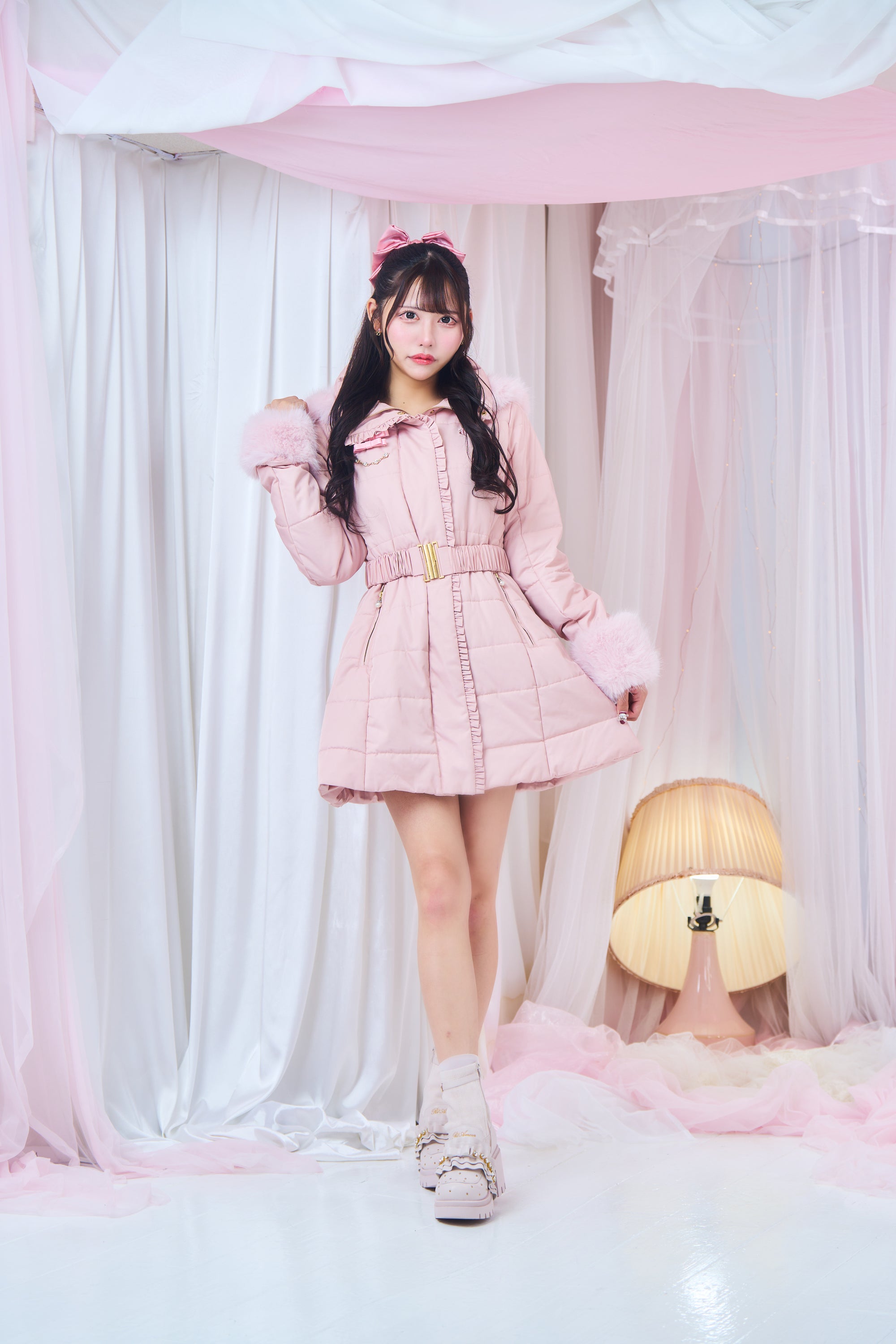 ガーリーダウンコート