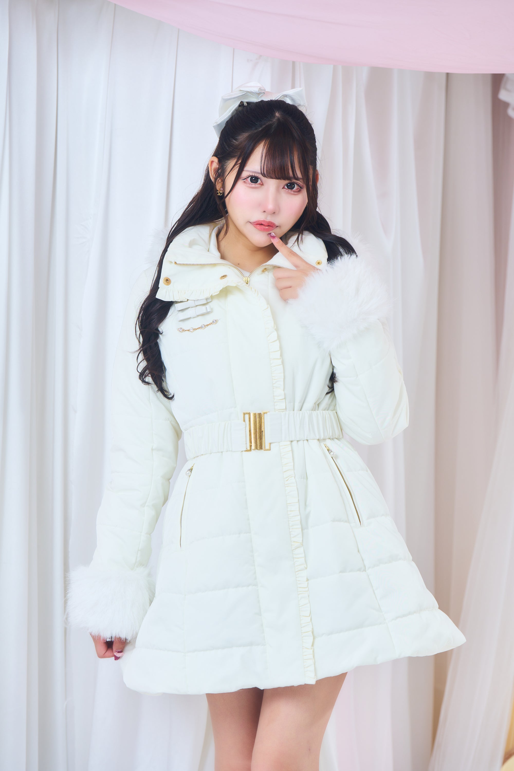 ガーリーダウンコート