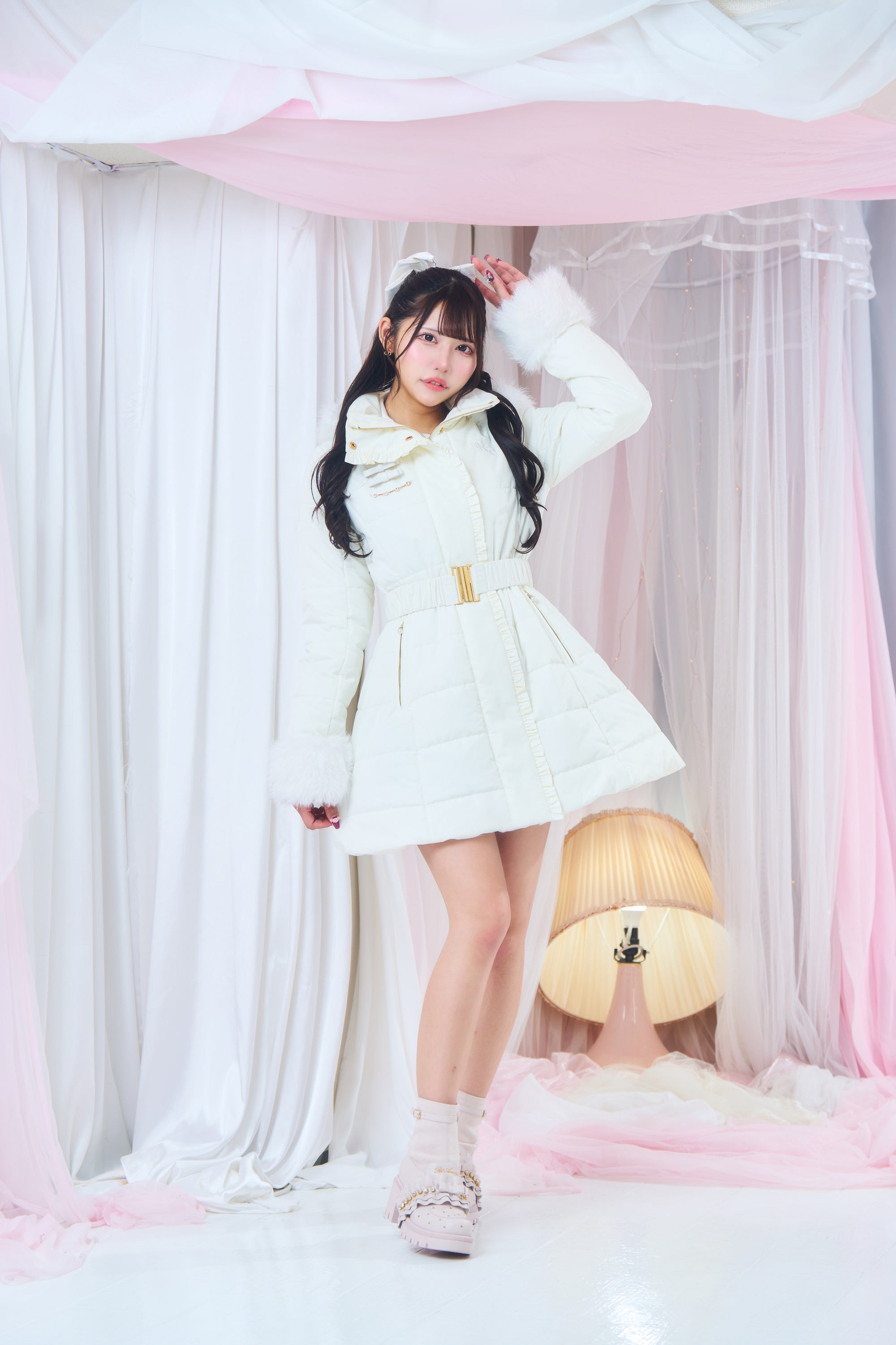 ガーリーダウンコート