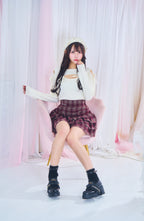 ビジューリボンニット
